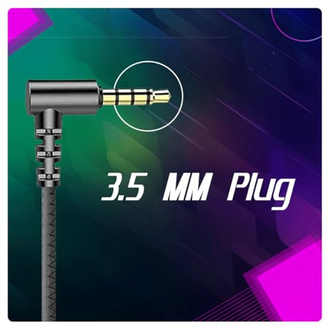 Cosmic Byte CB-EP-08 Gaming Wired in Ear Earphone with Detachable Microphone, Dual 6mm Drivers, for PC, PS4, PS5, Xbox, Mobiles, Tablets (Black) - Unboxify