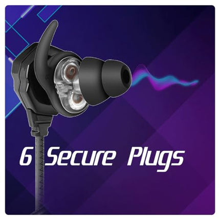 Cosmic Byte CB-EP-08 Gaming Wired in Ear Earphone with Detachable Microphone, Dual 6mm Drivers, for PC, PS4, PS5, Xbox, Mobiles, Tablets (Black) - Unboxify