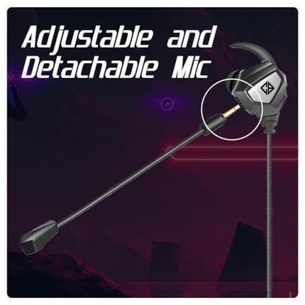 Cosmic Byte CB-EP-08 Gaming Wired in Ear Earphone with Detachable Microphone, Dual 6mm Drivers, for PC, PS4, PS5, Xbox, Mobiles, Tablets (Black) - Unboxify