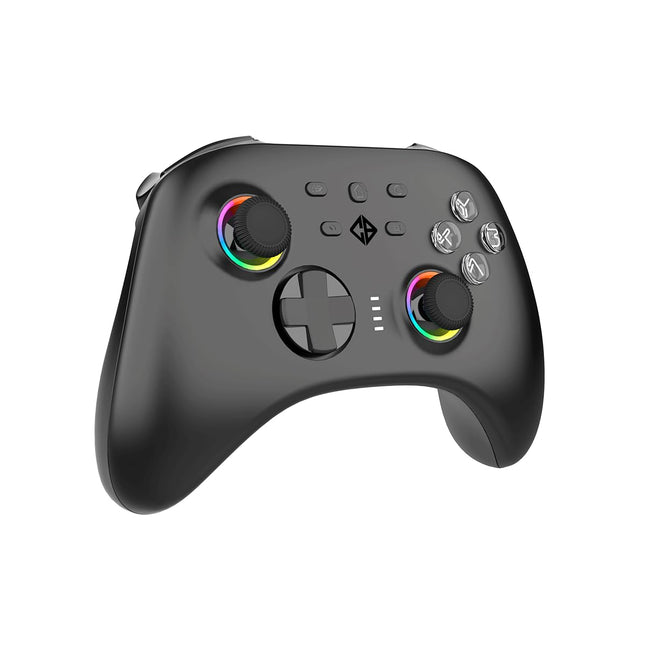 Cosmic Byte Stellaris Controller, 3 Modes Wifi + Bluetooth + Wired for PC, iOS, Android, Hall Effect Magnetic Trigger and Joystick, Macros, 1000mAh Battery, RGB LED (Black) - Unboxify