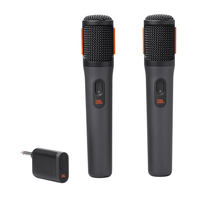 JBL Partybox Wireless Microphone for JBL Partybox Speakers with Wireless Dongle, Stable 2.4GHz Connection, Up to 20 Hours Playtime, 2 Mics in The Box (Black) - Unboxify
