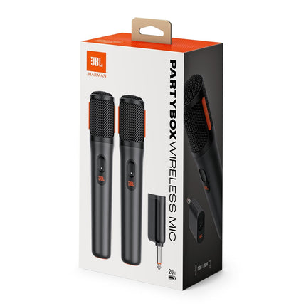 JBL Partybox Wireless Microphone for JBL Partybox Speakers with Wireless Dongle, Stable 2.4GHz Connection, Up to 20 Hours Playtime, 2 Mics in The Box (Black) - Unboxify