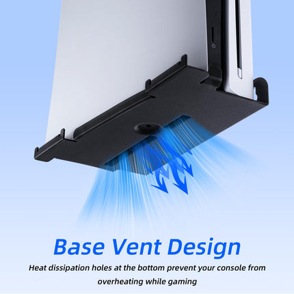 Mcbazel Wall Mount Kit for PS5 Slim Disc and Digital Edition Only, Wall Mount Stand with Controller Holder, Wall Mount Vertical Stand for PS5 Slim Console - Black