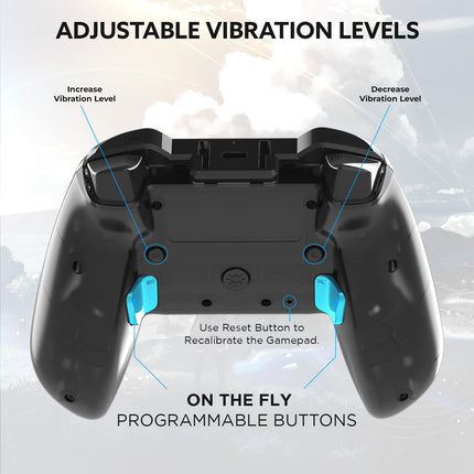 EvoFox Go Smartphone Bluetooth Gamepad for iPhones, iPads & Android | 2 Macro Back Buttons, Dual Vibration Motors, Turbo Mode, Analog Triggers, High Precision Joysticks | Android KeyMap Mode