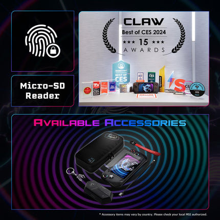 MSI Claw, Intel 1st Gen. Ultra 7 155H,Built-in AI, 18CM FHD 120Hz Handheld Gaming Console(16GB/1TB NVMe SSD/Windows 11 Home/Intel Arc/Black/675g), A1M-217IN
