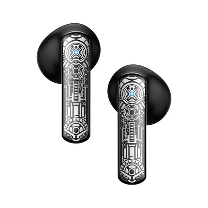 GROOVES Alpha Newly Launched-Gaming Tws Up To 80H Playtime - In Ear Dual Mode With 45Db Low Latency, Bt 5.3,Abs-Enc-, 13Mm Driver, 400 Mah Battery With Jaguar Mechanical Rgb- C-Type Charge (Black) - Unboxify