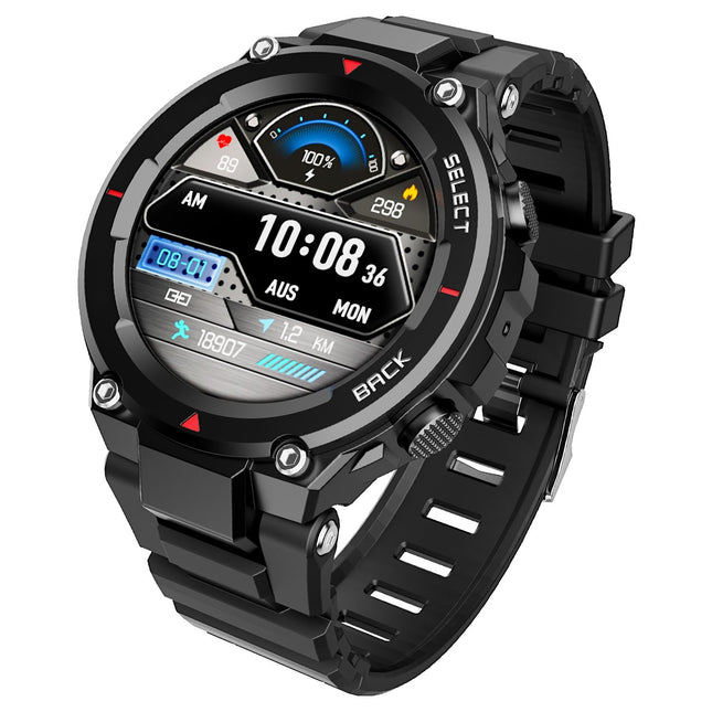 Boat Newly Launched Wave Force 3 w/ 1.39" (3.5 cm) HD Display, Robust Design, Bluetooth Calling, Widget Control, GPS Trajectory, E-Compass, Music & Camera Control, HR & SpO2 Monitoring(Active Black)