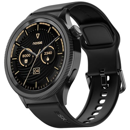 Noise Newly Launched Halo 2 Smart Watch 1st Ever Functional Rotating Dial (Axe-Cut Bezel), 1.43" AMOLED, Stainless Steel Build, Custom Transition Effects, BT Calling, Health Suite (Jet Black) - Unboxify