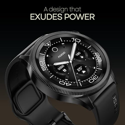 Noise Newly Launched Halo 2 Smart Watch 1st Ever Functional Rotating Dial (Axe-Cut Bezel), 1.43" AMOLED, Stainless Steel Build, Custom Transition Effects, BT Calling, Health Suite (Jet Black) - Unboxify