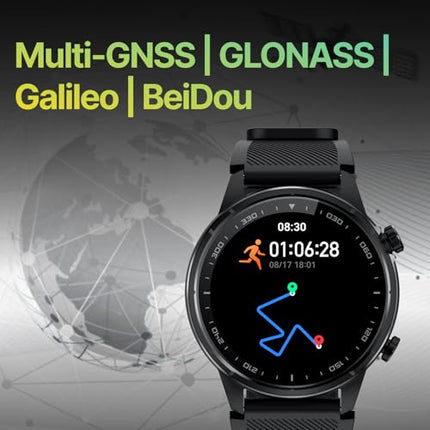 CULT Sprint Running smartwatch with Built-in Turbo Track GPS, Multi-GNSS, GLONASS, Galileo & Beidou, 1.43” AMOLED Display, Compass, Strava, Health Tracking, Bluetooth Calling - Unboxify