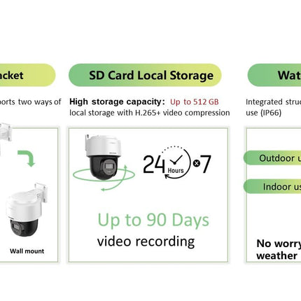 HIKVISION 4MP Smart 4G Hybrid Light Mini Pan/Tilt CCTV Camera |Human & Vehicle Detection | Support 4G LTE(Nano SIM)| 2 Way Audio | Storage upto 512 GB (SD card slot)| Built in Speaker|S-2DE2C400MWG-4G - Unboxify