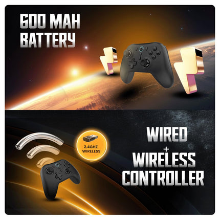 Cosmic Byte Blitz Wireless + Wired Controller for PC, Hall Effect Joystick & Triggers, 1000Hz Polling Rate, Adjustable Vibration, Turbo & Auto Turbo - Unboxify