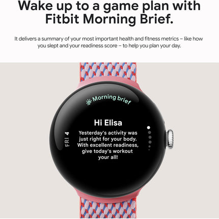 Google Pixel Watch 3 (45mm) 2024 Model - Android Smartwatch, Heart Rate Tracking, Fitbit Advanced Running, Fitness Insights, 24-Hour Battery - Matte Black Aluminum Case - Obsidian Band - Wi-Fi