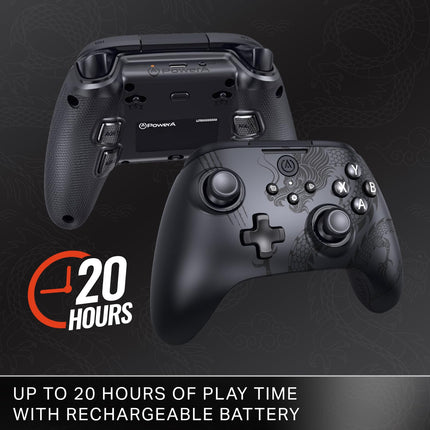 PowerA Battle Dragon™ Advanced Wireless Controller for PC & Cloud Gaming: Magnetic Hall Effect, Asymmetric Rumble Motors, 30h Playtime (Not for iOS)