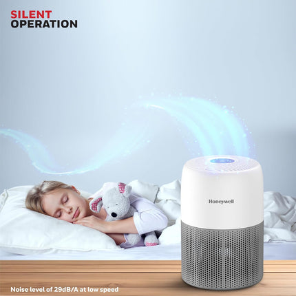 Honeywell Air Purifier for Home & Office, 3-in-1, Pre, H13 HEPA, Activated Carbon, Removes 99.99% Pollutants, Allergens, Pet Danger, Smoke, Dust & Pollens - Air touch V1 - Unboxify