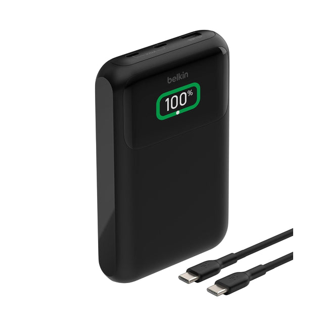 Belkin Power Bank 65W 20000 mAh | Mobile & Laptop Power Bank | 2 USB-C PD Port | Compatible for Lenovo,HP,Dell,Microsoft,MacBook,iPhone 17,iPad,Samsung Galaxy S25,Google Pixel 10 | 2 Years Warranty