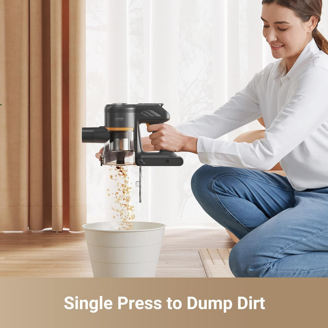 DREAME J20 Cordless Stick Vacuum Cleaner, 17K Pa Powerful Suction, 6x2200 mAh Battery, 50 Minutes Running Time, Folding Tube for Corner Cleaning, 0.5 Litre