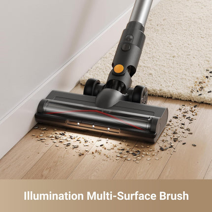 DREAME J20 Cordless Stick Vacuum Cleaner, 17K Pa Powerful Suction, 6x2200 mAh Battery, 50 Minutes Running Time, Folding Tube for Corner Cleaning, 0.5 Litre