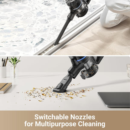 DREAME J10 Cordless Stick Vacuum Cleaner, 8K Pa Powerful Suction, 4x2200 mAh Battery, 35 Minutes Running Time, Folding Tube for Corner Cleaning, 0.5 Litre