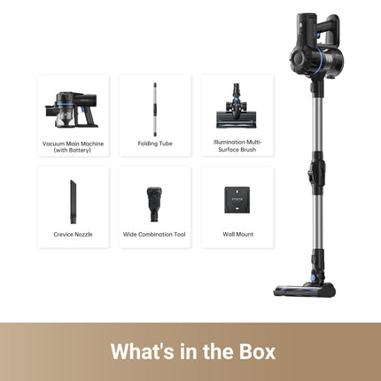 DREAME J10 Cordless Stick Vacuum Cleaner, 8K Pa Powerful Suction, 4x2200 mAh Battery, 35 Minutes Running Time, Folding Tube for Corner Cleaning, 0.5 Litre