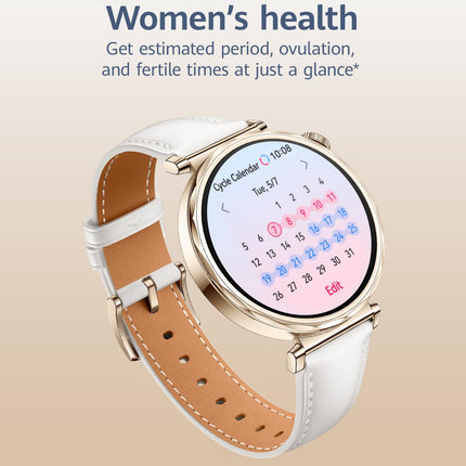 HUAWEI Watch GT 5 41mm Smartwatch, Up to 7 Days Battery Life, iOS & Android Compatible,Built in Maps, Pro-Level Sports Call&Message Reply, Free FreeBuds 5I (White)