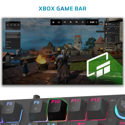 EvoFox Katana X2 TKL Mechanical Gaming Keyboard | 3‑Pin Replaceable Clicky Blue Switches, Dynamic Backlighting, All Keys Anti‑Ghosting, Volume Knob, Copilot, Xbox Gamebar, Screenshot & More - Unboxify