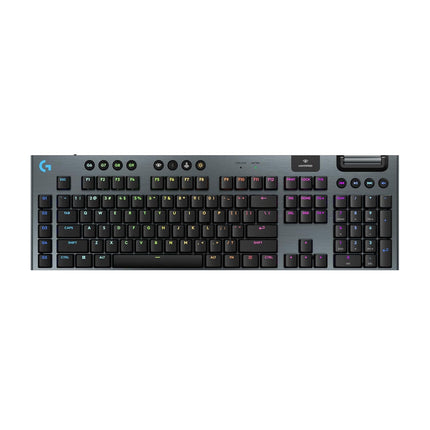 Logitech G915 X LIGHTSPEED Low-Profile Wireless Gaming Keyboard, Double-Shot PBT Keycaps, Fully Programmable Keys, RGB Backlighting, Sleek Aluminum Finishing, GL Brown Tactile Switches - PC/Mac- Black