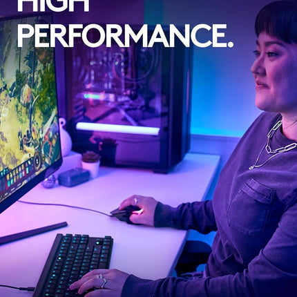 Logitech G515 TKL Wired Low Profile Gaming Keyboard, Fully Customisable RGB, Double-Shot PBT Keycaps, Tactile/Brown Switches