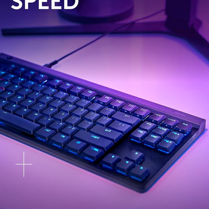 Logitech G515 TKL Wired Low Profile Gaming Keyboard, Fully Customisable RGB, Double-Shot PBT Keycaps, Tactile/Brown Switches