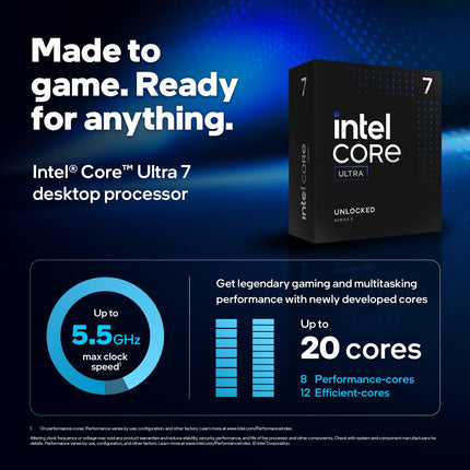 Intel ® Core Ultra 7 Processor 265K,LGA 1700 (30M Cache- up to 5.50 GHz)