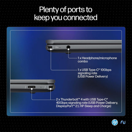 HP OmniBook Ultra Flip Next Gen AI PC Ultra 7 (32GB RAM/1TB SSD/2.8K OLED 16:10 90% STBR Touchscreen 500 nits/Windows 11/9MP Camera/Poly Studio/Backlit KB/MSO/14” (35.6cm)/Gray/1.34kg) fh0029TU Laptop (BRAND NEW/SEALED)