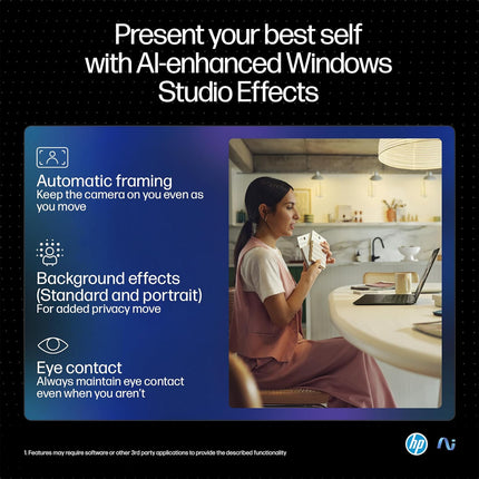 HP OmniBook Ultra Flip Next Gen AI PC Ultra 7 (32GB RAM/1TB SSD/2.8K OLED 16:10 90% STBR Touchscreen 500 nits/Windows 11/9MP Camera/Poly Studio/Backlit KB/MSO/14” (35.6cm)/Gray/1.34kg) fh0029TU Laptop (BRAND NEW/SEALED)