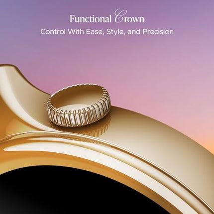 Boat Enigma Daze Women's Luxury Smart Watch w/ 1.3”(3.3cm) Luminous Display, Emergency SOS Live Location Sharing, Functional Crown, Watch Face Studio, QR Tray, BT Calling, HR & SpO2 - Unboxify