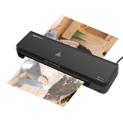 Amazon Basics Hot A4 Thermal Laminating Machine/Laminator A401 | Quick 5-Min Warm-Up | Push Button Pause | Durable Thermostats (100 Cycles) | 26.72 cm/min Speed | for Photos, IDs, Documents (Black) Visit the amazon basics Store - Unboxify
