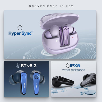 Noise Buds X Ultra in Ear Truly Wireless Earbuds with Hybrid ANC (Up to 45Db), LHDC, 11Mm Driver, 50H of Playtime, 6-Mic ENC, Dual Pairing,in Ear Detection, BT V5.3