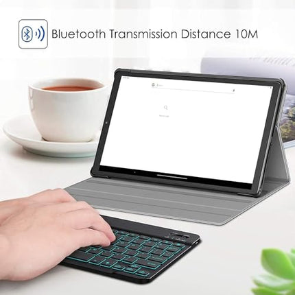 ProElite TouchPad Keyboard case for Redmi Pad SE 11 inch, Magnetic Detachable Wireless Bluetooth TouchPad Keyboard Built-in 7-Colors Backlit, Black - Unboxify