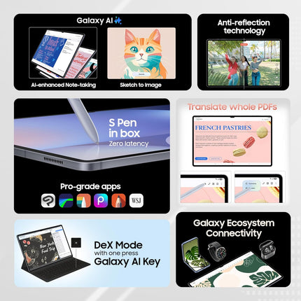 Samsung Galaxy Tab S10 Plus [Smartchoice], S Pen in-Box, 31.5 cm (12.4 inch) Dynamic AMOLED 2X Display, 12 GB RAM, 256 GB Storage, Wi-Fi Tablet, Moonstone Gray