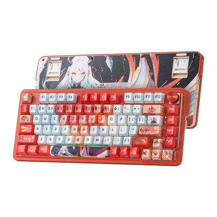 Redragon K673 PRO SE 75% 81 Keys Wireless Gasket RGB Gaming Keyboard, 3-Mode Anime Mechanical Keyboard w/Hot-Swap Socket, Dedicated Knob Control & 5-Layer Noise Dampening, Custom Hi-Fi Linear Switch - Unboxify