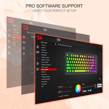 Redragon K673 PRO SE 75% 81 Keys Wireless Gasket RGB Gaming Keyboard, 3-Mode Anime Mechanical Keyboard w/Hot-Swap Socket, Dedicated Knob Control & 5-Layer Noise Dampening, Custom Hi-Fi Linear Switch - Unboxify