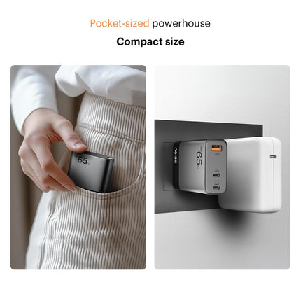 Noise Power Series 100W GaN Charger: Fast Charging Adapter, 4 Ports (3 USB-C + 1 USB-A), Globally Compatible, iPhone 0 to 50% in 27mins, Supports All iPhones, Android Phones, Laptops, Macbooks (Black) - Unboxify