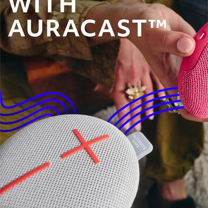 Ultimate Ears MINIROLL Ultra-Portable Waterproof Bluetooth Speaker, Big Bass, IP67 Dustproof, 40 m (131 ft) Range - Revive Grey