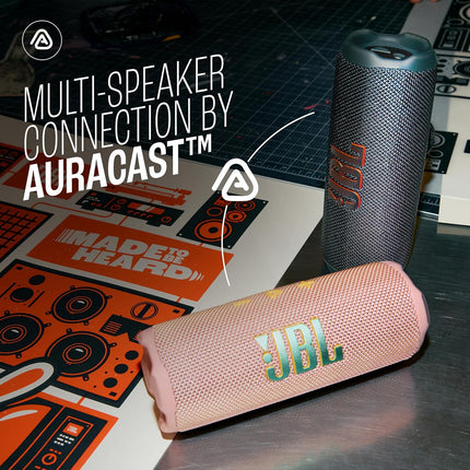 JBL Flip 7 Wireless Portable Bluetooth Speaker, Bold Pro Sound with AI Sound Boost, 16Hrs of Playtime, IP68 Water & Dustproof, Multi-Speaker Connection by Auracast, Personalization App - Unboxify