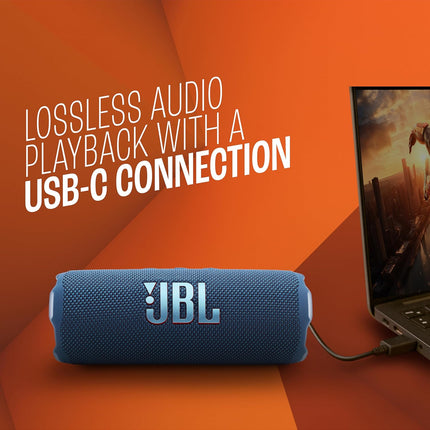 JBL Flip 7 Wireless Portable Bluetooth Speaker, Bold Pro Sound with AI Sound Boost, 16Hrs of Playtime, IP68 Water & Dustproof, Multi-Speaker Connection by Auracast, Personalization App - Unboxify