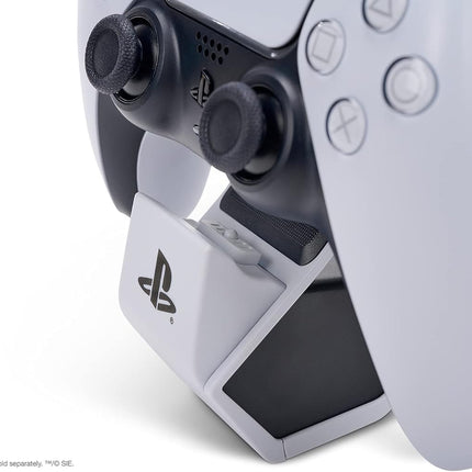 PowerA Twin Charging Station For PS5 Dualsense & Dualsense Edge Wireless Controllers,AC Adaptor Included,With LED Indicator,Vertical Dual Controller Fast Charging Dock (Officially Licensed),White