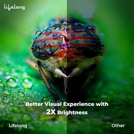 Lifelong Electronics Lightbeam 2 Pro Smart Projector | Android, 1080P HD Native & 4K Ultra HD Support, 4000 Lumens | for Room & Outdoors | All OTT Apps | WiFi/BT, Mirroring, USB, HDMI, 180°, Speakers