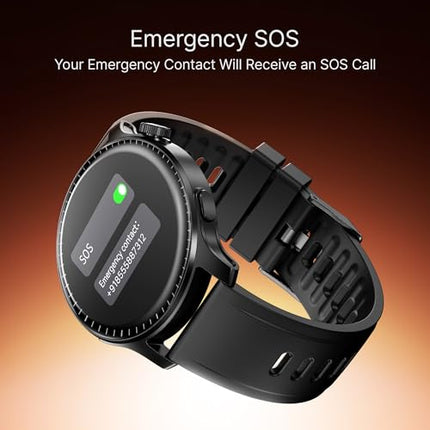 Boat Ultima Prime smartwatch with 1.43” AMOLED Display, AOD, Personalized Fitness Nudges, Functional Crown,100+ Sports Modes, Create Your Own Watchface, smartwatch for Man and Woman (Onyx Black) - Unboxify