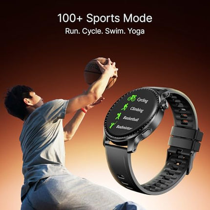 Boat Ultima Prime smartwatch with 1.43” AMOLED Display, AOD, Personalized Fitness Nudges, Functional Crown,100+ Sports Modes, Create Your Own Watchface, smartwatch for Man and Woman (Onyx Black) - Unboxify