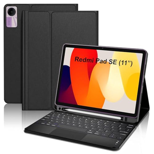 typecase Keyboard Case for Redmi Pad SE (11 inch only) with TRACKPAD,Slim Lightweight Stand Cover,Magnetically Detachable Wireless Bluetooth Keyboard,Compatible with Redmi Pad SE 11 Inch ONLY - Unboxify