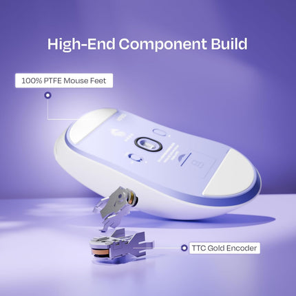 Kreo Anzu 52g Ultralight Ergonomic Wireless Gaming Mouse for PC, Rechargeable Mouse Wireless with 50+Hours Battery Life, High End 80M Huano Switches, 12000DPI - Unboxify