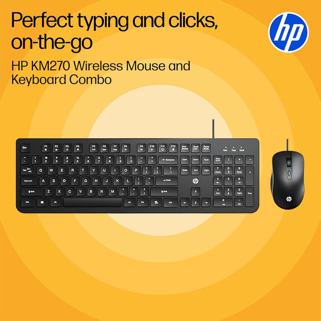 HP KM270 Wireless Mouse and Keyboard Combo (AB3D5AA)
